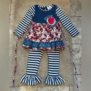 Counting Daises- Size 5T Toddler Girl Outfit